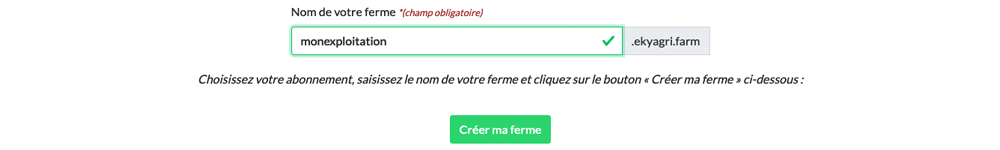 Création de la ferme