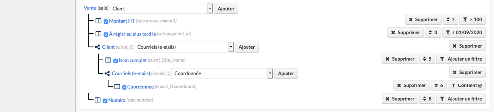 Récupération nom client