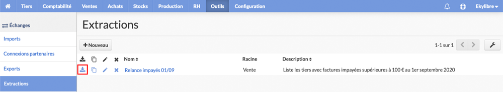Récupération nom client