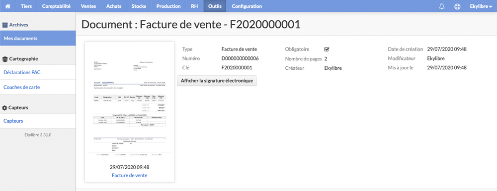 Aperçu document