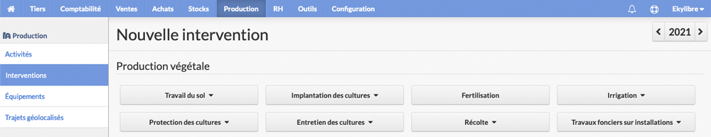Interventions végétales