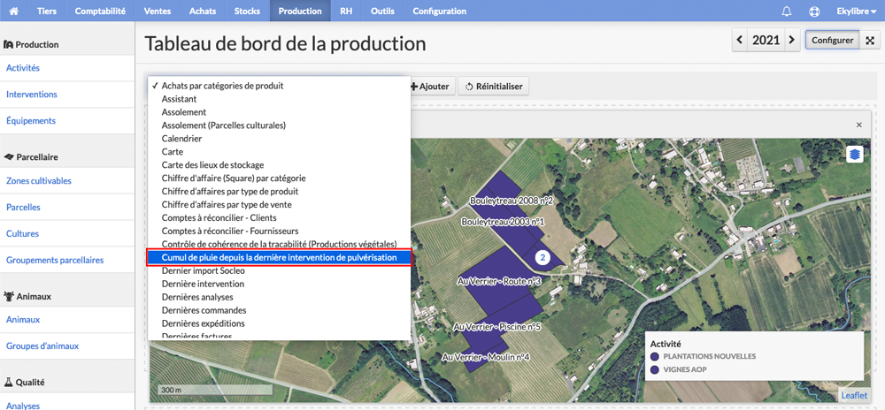 Liste des cellules