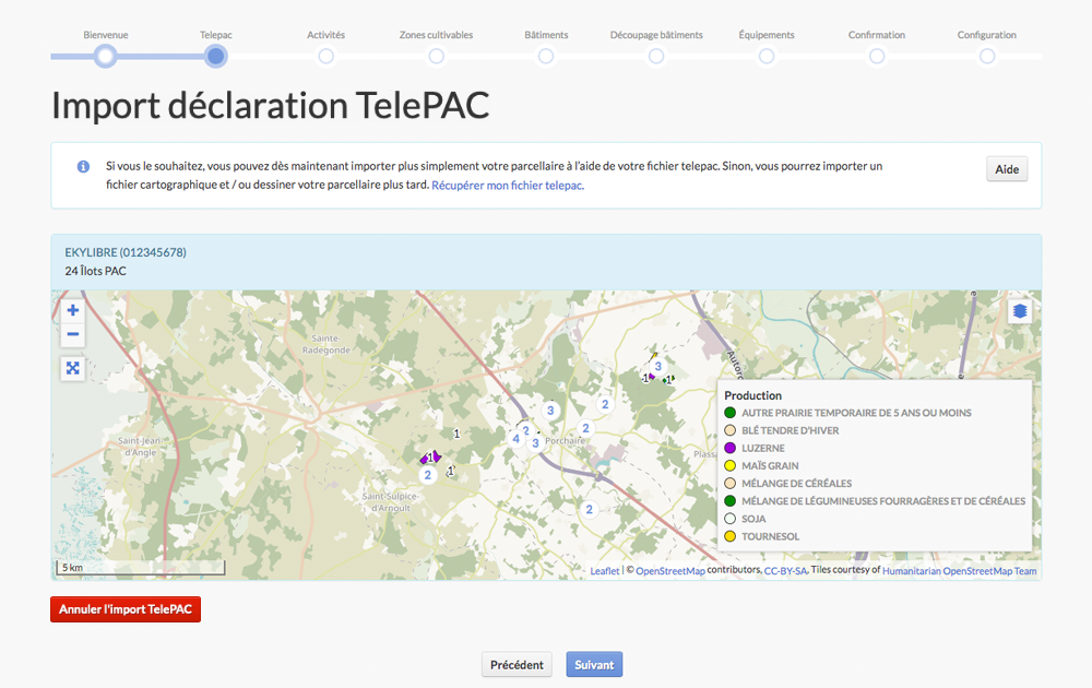 Import déclaration TelePAC