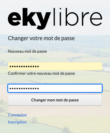 Saisie du mot de passe