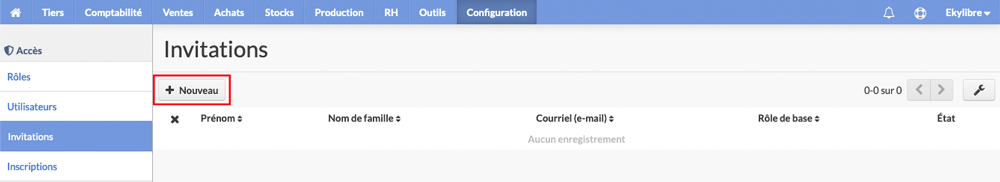 Nouvelle invitation
