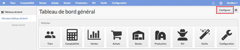 Bouton de configuration