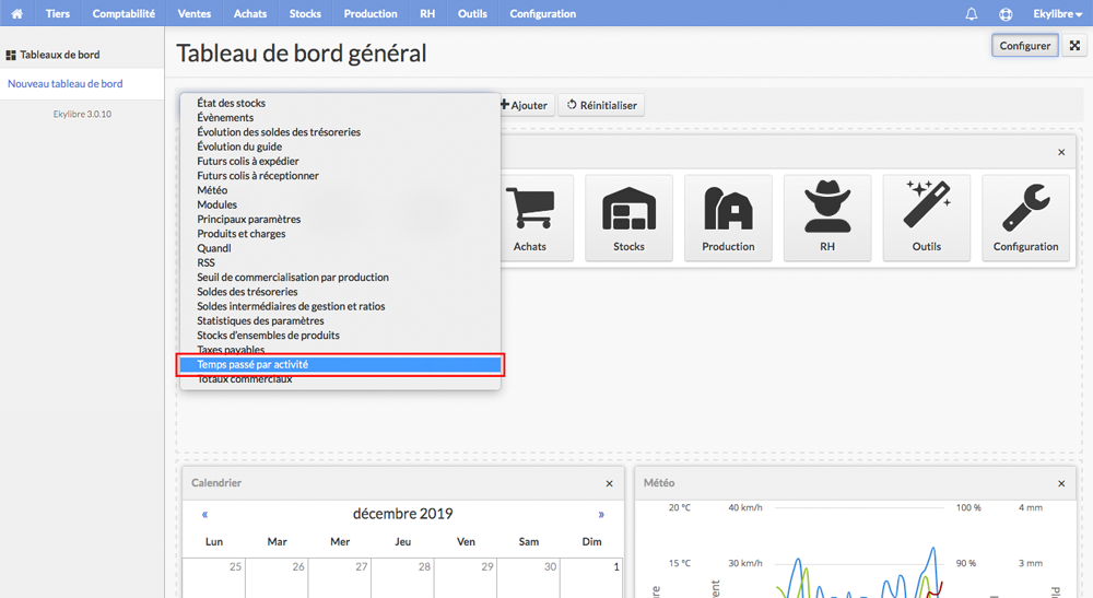 Bouton de configuration