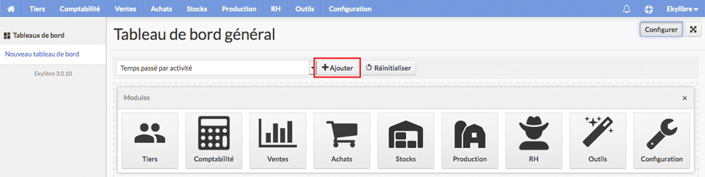 Bouton de configuration