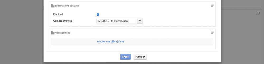 Création d'un nouvel utilisateur