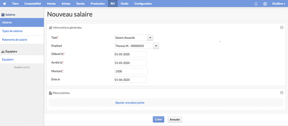 Nouveau salaire