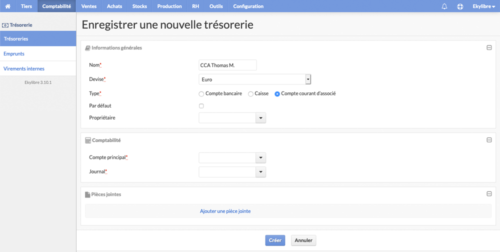 Compte courant d'associé