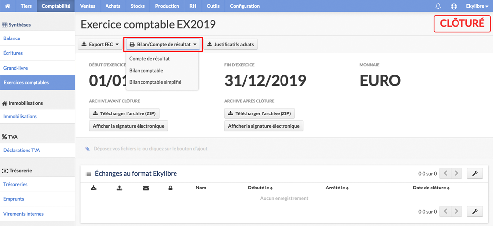 Sélection type de document