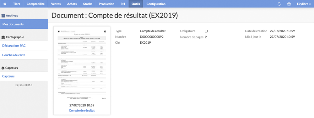Récupération du fichier