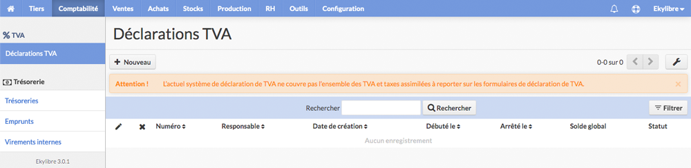 Déclarations TVA
