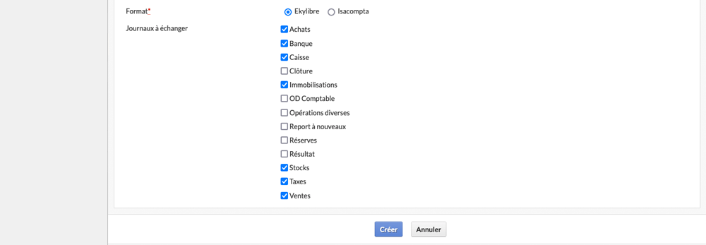 Sélection des journaux