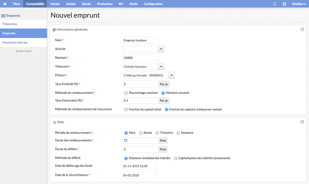 Nouvel emprunt