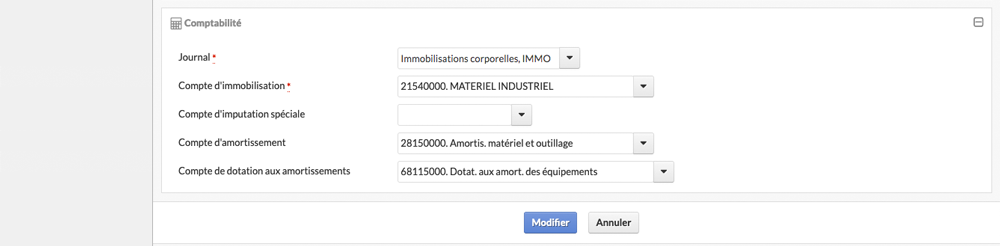Parmétrage comptabilité
