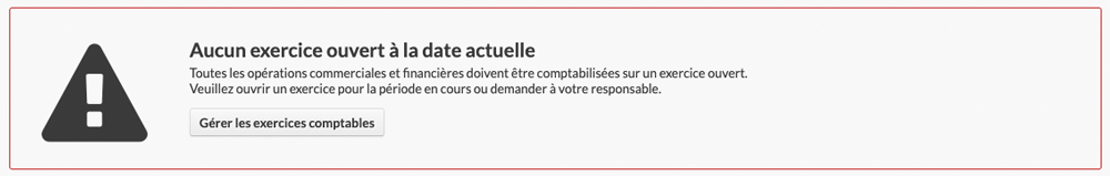 Message ouverture exercice