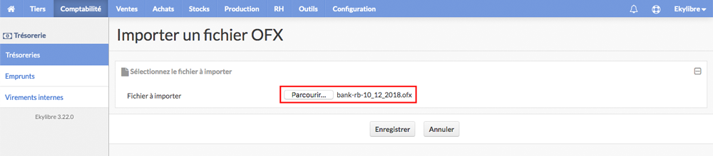 Import des données