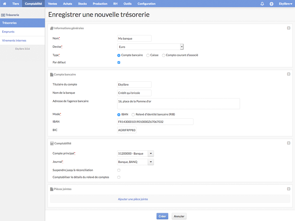 Nouvelle trésorerie