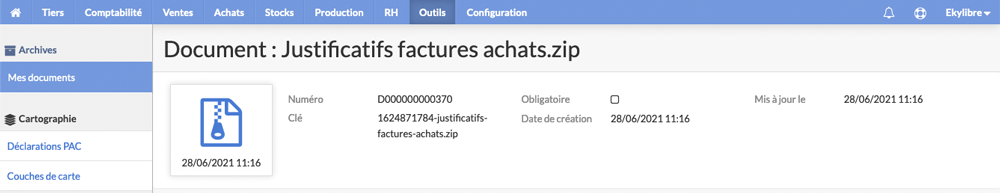 Archive justificatifs