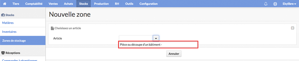 Liste des articles