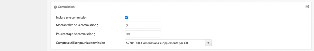 Options des commissions CB