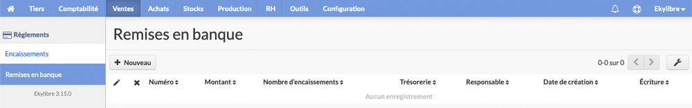 Liste remises en banque
