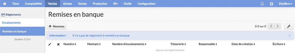Absence encaissement