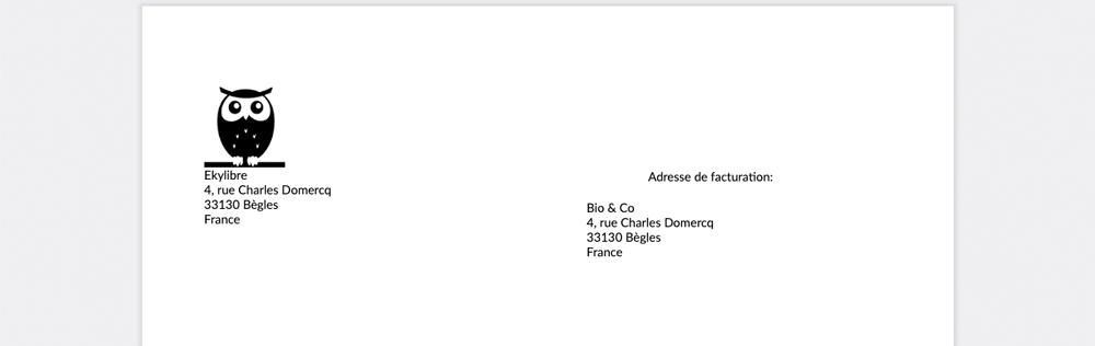 Facture de vente