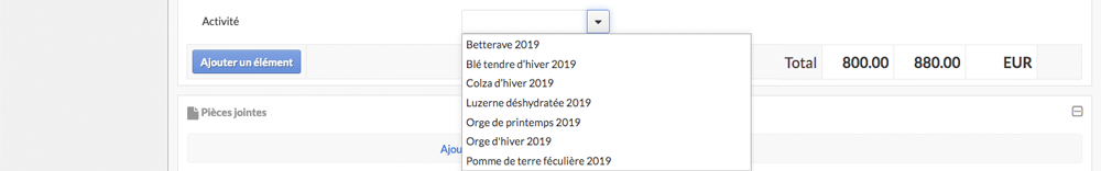 Liste activités