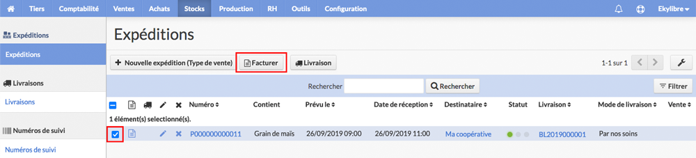 Conversion expédition en devis
