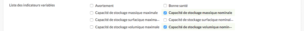 Indicateurs type de produit