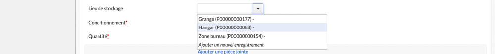 Sélection contenant