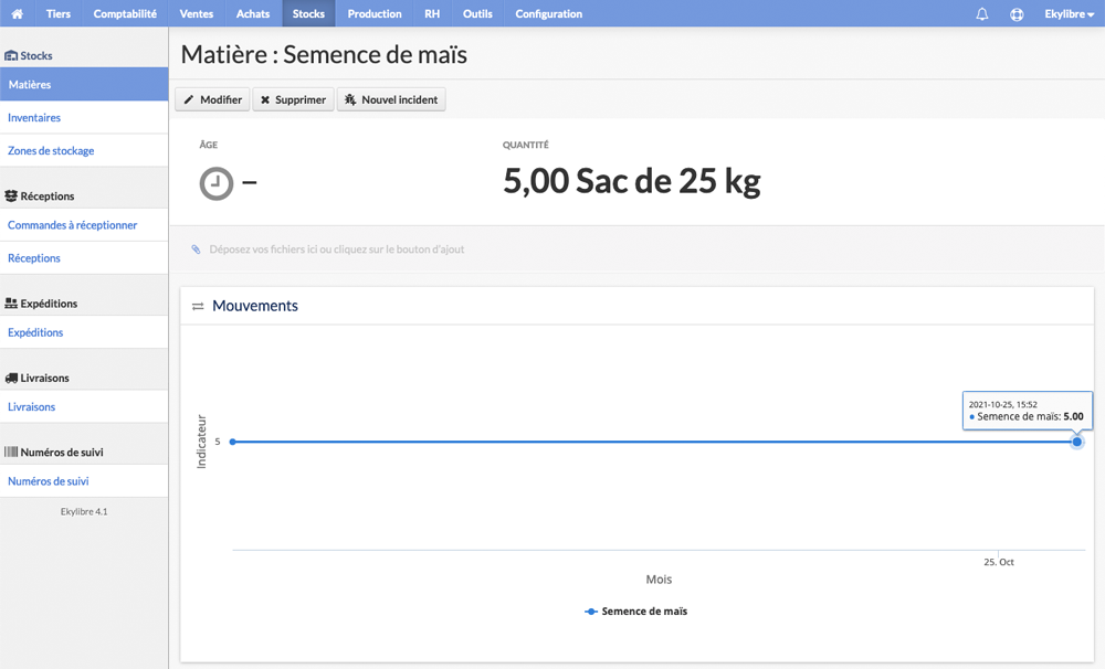 Indicateurs matière