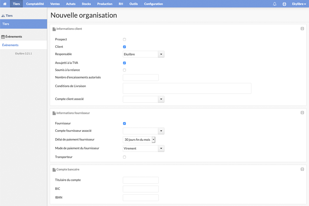 Nouvelle organisation
