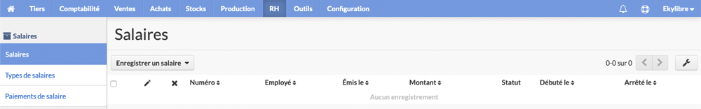 Liste des salaires
