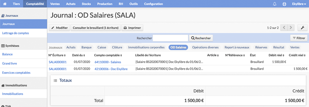 Salaire en mode facturé