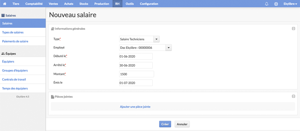 Nouveau salaire