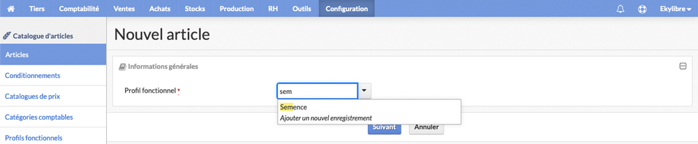 Type de semence
