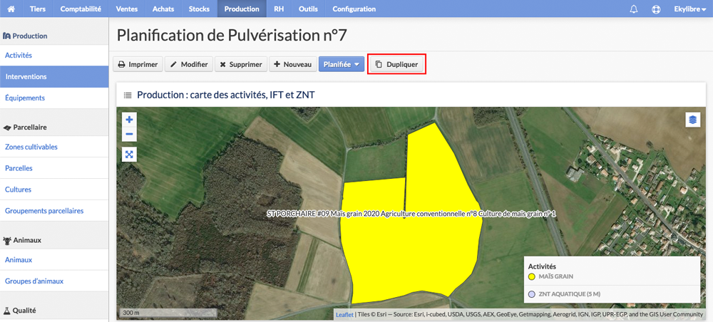 Détail d'une intervention