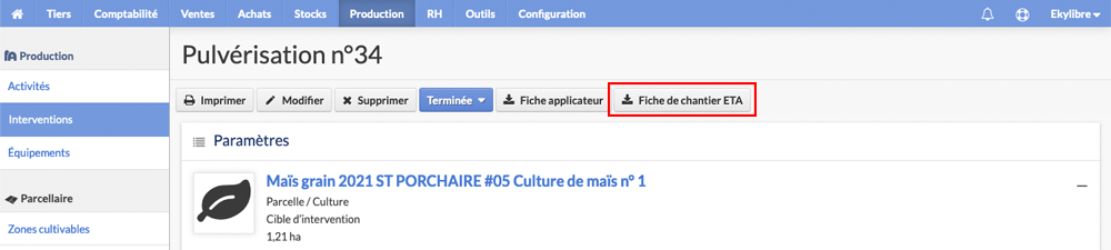 Export fiche