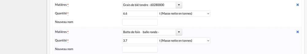 Récoltes de grain et de paille