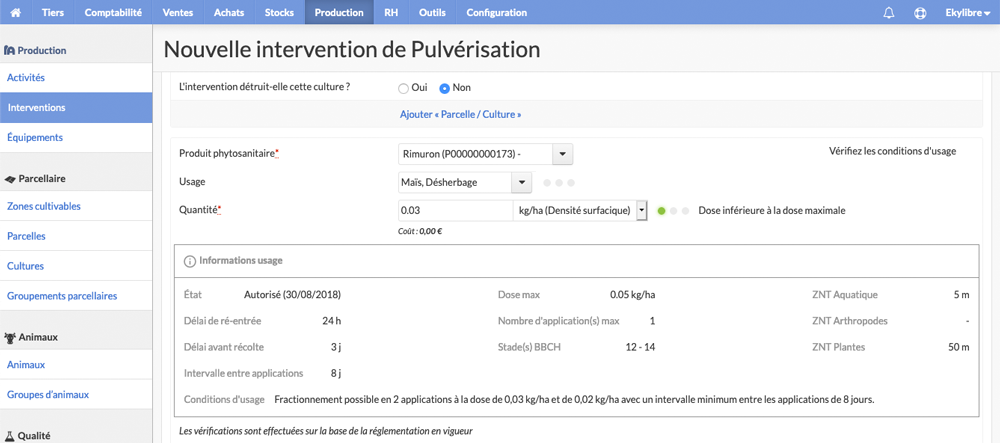 Usage autorisé