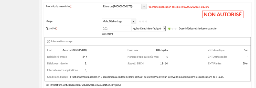 Application autorisée