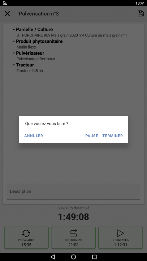 Validation enregistrement