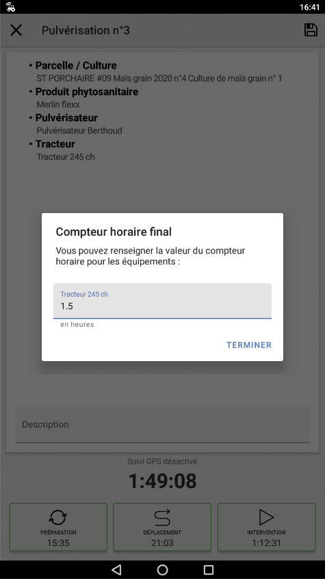 Compteur équipement