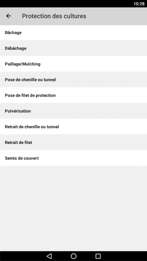 Sélection intervention