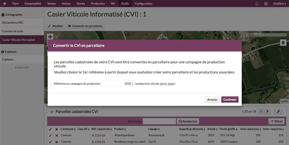 Démarrer la conversion