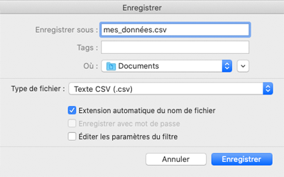 Tableau export